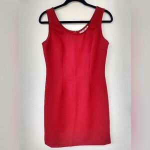90s Made In USA Vintage Y2k Red Sheath Dress 6 7 La Belle Valentines Day